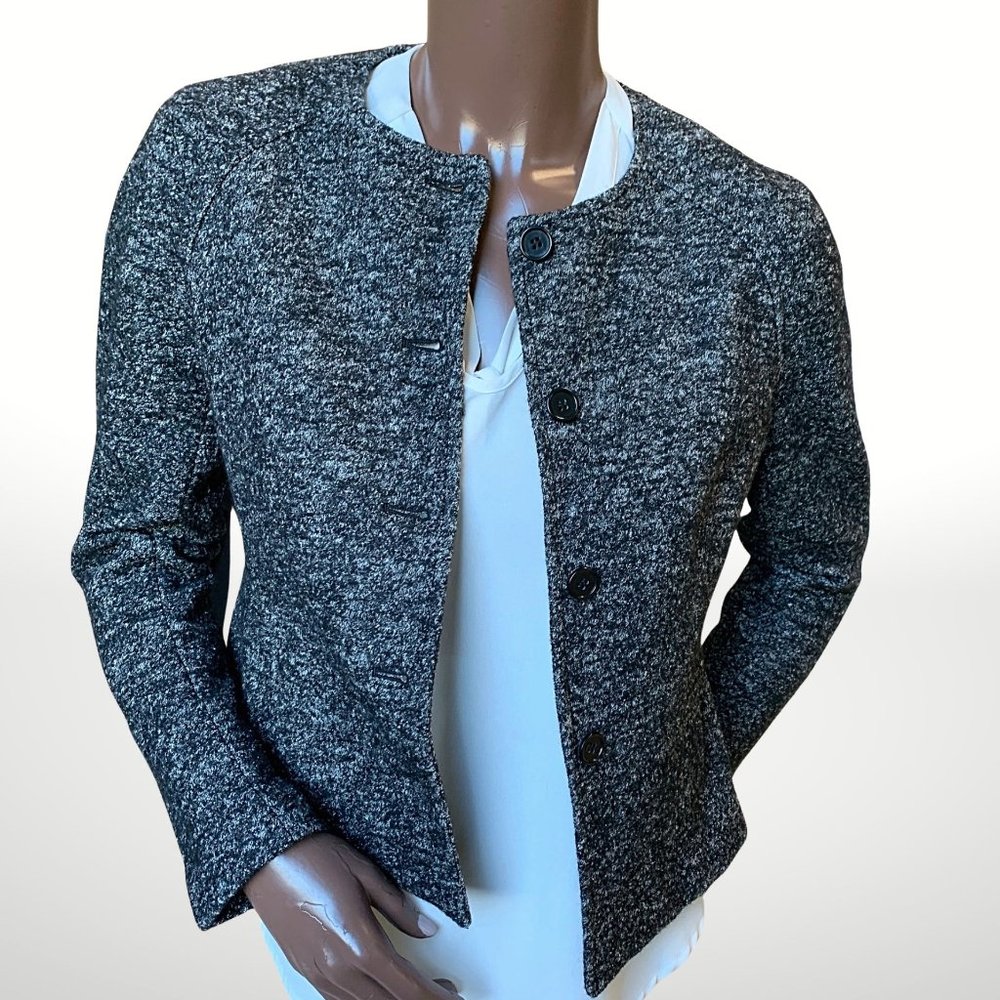 NWOT Ann Taylor Wool Blend Black Blazer 4P